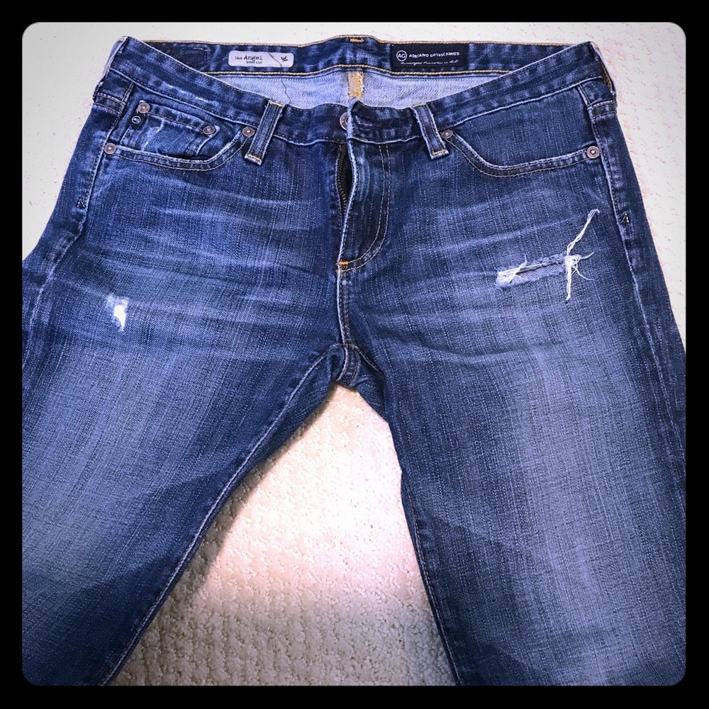 AG Adriano Goldschmied Blue Boot Cut Jeans